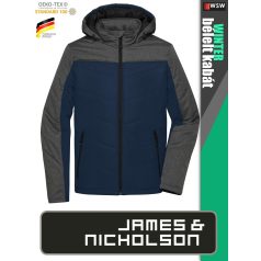   James & Nicholson WINTER NAVY férfi technikai bélelt kabát - munkaruha