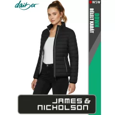   James & Nicholson DOWN BLACK női technikai bélelt kabát - munkaruha