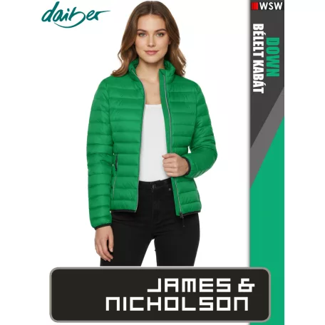 James & Nicholson DOWN GREEN női technikai bélelt kabát - munkaruha