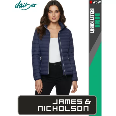 James & Nicholson DOWN NAVY női technikai bélelt kabát - munkaruha