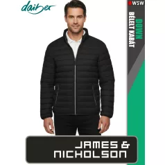   James & Nicholson DOWN BLACK férfi technikai bélelt kabát - munkaruha