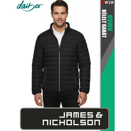 James & Nicholson DOWN BLACK férfi technikai bélelt kabát - munkaruha