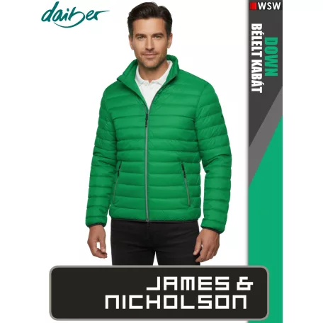 James & Nicholson DOWN GREEN férfi technikai bélelt kabát - munkaruha