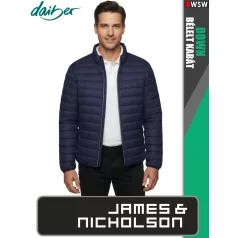   James & Nicholson DOWN NAVY férfi technikai bélelt kabát - munkaruha