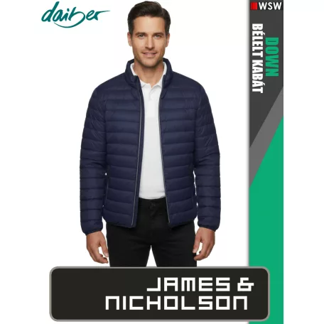 James & Nicholson DOWN NAVY férfi technikai bélelt kabát - munkaruha