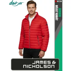   James & Nicholson DOWN RED férfi technikai bélelt kabát - munkaruha