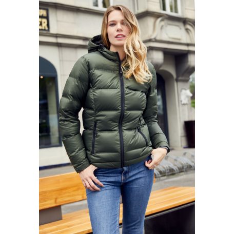 James & Nicholson DOWN THERMIC NAVY női technikai bélelt kapucnis kabát - munkaruha