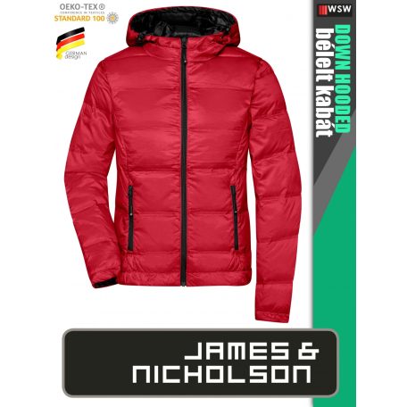 James & Nicholson DOWN THERMIC RED női technikai bélelt kapucnis kabát - munkaruha