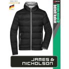 James & Nicholson DOWN THERMIC BLACK férfi technikai bélelt kapucnis kabát - munkaruha