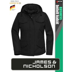   James & Nicholson BUSINESS BLACK női technikai bélelt kabát - munkaruha