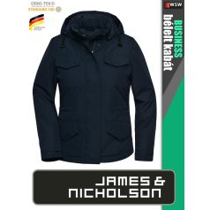   James & Nicholson BUSINESS NAVY női technikai bélelt kabát - munkaruha