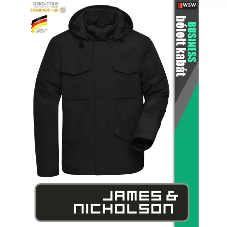 James & Nicholson BUSINESS BLACK férfi technikai bélelt kabát - munkaruha