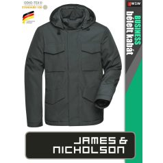   James & Nicholson BUSINESS GRAPHITE férfi technikai bélelt kabát - munkaruha