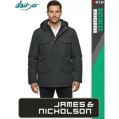   James & Nicholson BUSINESS GRAPHITE férfi technikai bélelt kabát - munkaruha