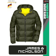   James & Nicholson PADDED DOWN FOREST férfi technikai bélelt kabát - munkaruha