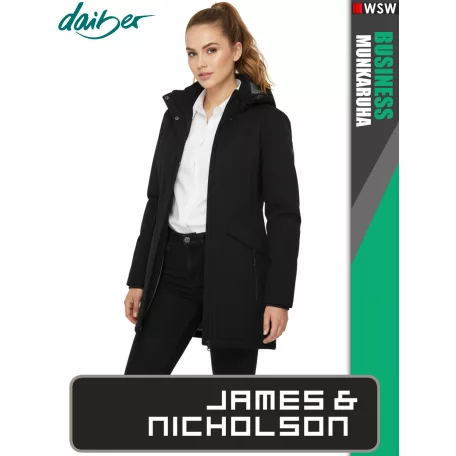 James & Nicholson BUSINESS BLACK női technikai bélelt kabát - munkaruha