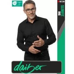   Daiber SLIMFIT BLACK prémium pamut férfi hosszúujjú ing - ruházat