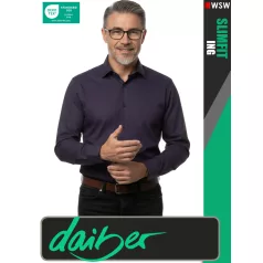   Daiber SLIMFIT DEEPPURPLE prémium pamut férfi hosszúujjú ing - ruházat