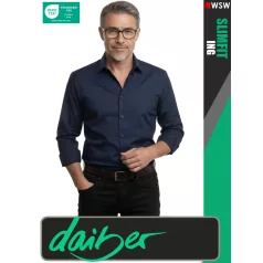   Daiber SLIMFIT NAVY prémium pamut férfi hosszúujjú ing - ruházat