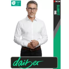   Daiber SLIMFIT WHITE prémium pamut férfi hosszúujjú ing - ruházat