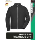 James & Nicholson SOLID BLACK technikai zippzáras pulóver - munkaruha