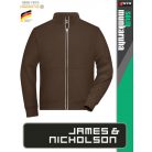 James & Nicholson SOLID BROWN technikai zippzáras pulóver - munkaruha