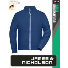   James & Nicholson SOLID DARKROYAL technikai zippzáras pulóver - munkaruha
