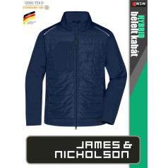   James & Nicholson HYBRID NAVY férfi technikai bélelt kabát - munkaruha