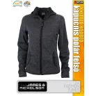 James & Nicholson KNITTED HOODIE női kapucnis polár pulóver
