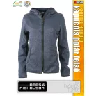 James & Nicholson KNITTED HOODIE női kapucnis polár pulóver