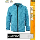 James & Nicholson KNITTED HOODIE férfi prémium polár pulóver