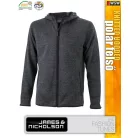 James & Nicholson KNITTED HOODIE férfi prémium polár pulóver