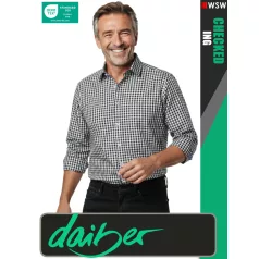  Daiber CHECKED BLACK prémium pamut hosszúujjú ing - ruházat