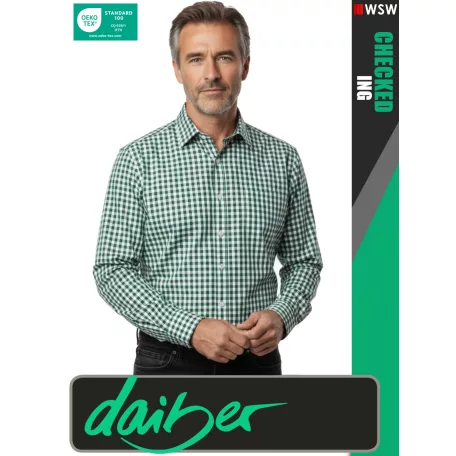 Daiber CHECKED FOREST prémium pamut hosszúujjú ing - ruházat