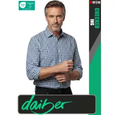   Daiber CHECKED NAVY prémium pamut hosszúujjú ing - ruházat