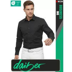   Daiber BUSINESS BLACK prémium kevertszálas férfi hosszúujjú ing - ruházat