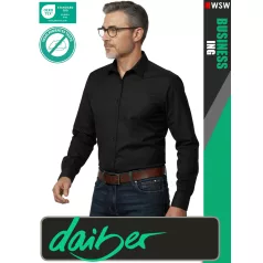   Daiber MICROTWILL BLACK vasalásmentes pamut férfi hosszúujjú ing - ruházat