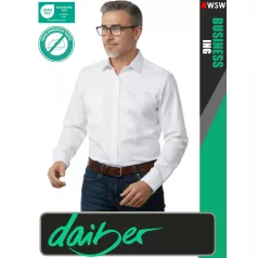   Daiber MICROTWILL WHITE vasalásmentes pamut férfi hosszúujjú ing - ruházat