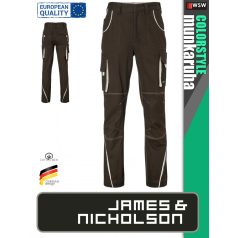 James & Nicholson COLORSTYLE CARBON technikai pamutgazdag deréknadrág - munkaruha