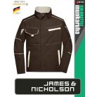 James & Nicholson COLORSTYLE BROWN technikai pamutgazdag kabát - munkaruha