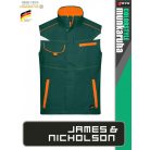 James & Nicholson COLORSTYLE DARKGREEN technikai pamutgazdag mellény - munkaruha