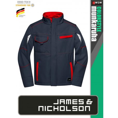 James & Nicholson COLORSTYLE CARBON technikai softshell kabát - munkaruha
