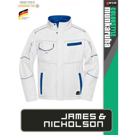 James & Nicholson COLORSTYLE WHITE technikai softshell kabát - munkaruha