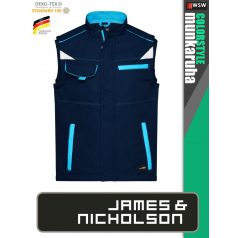   James & Nicholson COLORSTYLE NAVY technikai softshell mellény - munkaruha