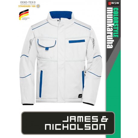 James & Nicholson COLORSTYLE WHITE technikai bélelt softshell kabát - munkaruha