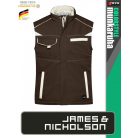 James & Nicholson COLORSTYLE BROWN technikai bélelt softshell mellény - munkaruha