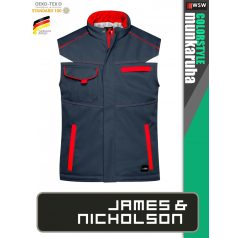   James & Nicholson COLORSTYLE CARBON technikai bélelt softshell mellény - munkaruha
