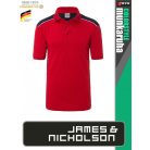 James & Nicholson COLORSTYLE RED technikai kétszínű galléros póló - munkaruha