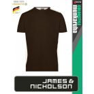 James & Nicholson COLORSTYLE BROWN technikai kétszínű póló - munkaruha
