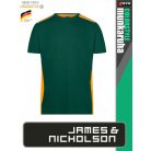 James & Nicholson COLORSTYLE DARKGREEN technikai kétszínű póló - munkaruha